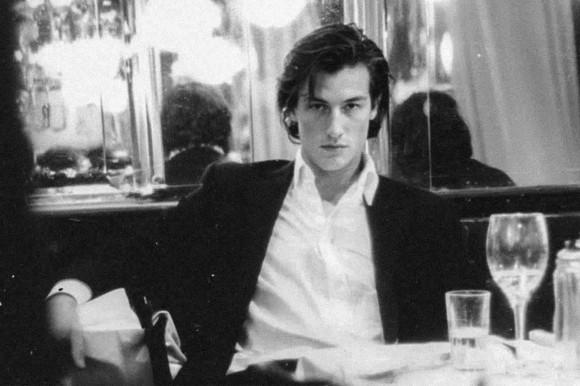 Black and white fashion portrait photographed by James Nader on location in a London restaurant