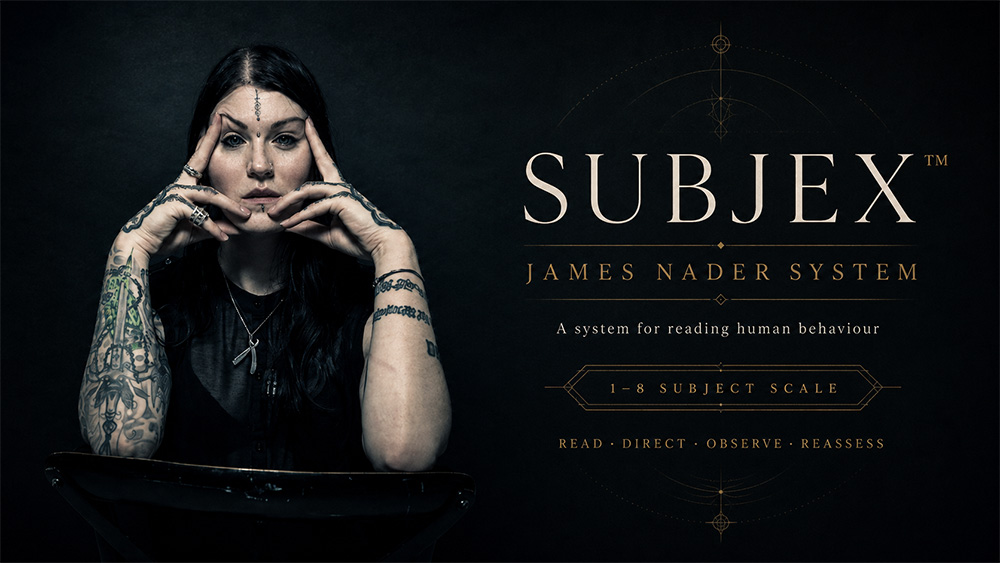 SUBJEX James Nader portrait photography system for reading human behaviour and directing subjects