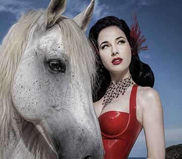 Dita Von Teese fashion portrait photography in Ibiza by James Nader