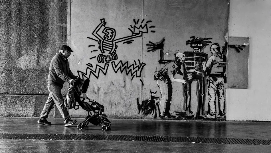 London street photography examining everyday human activity and urban composition