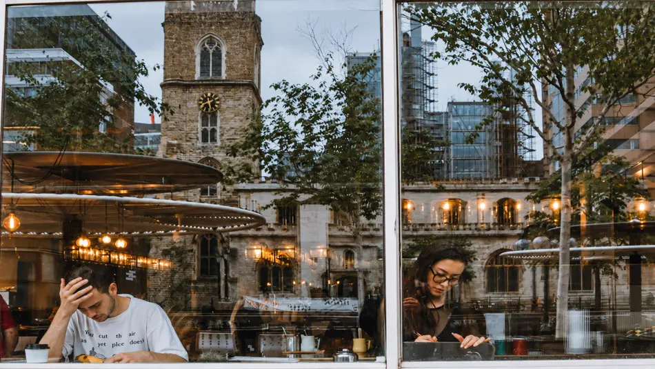 Documentary black and white London street photography by James Nader