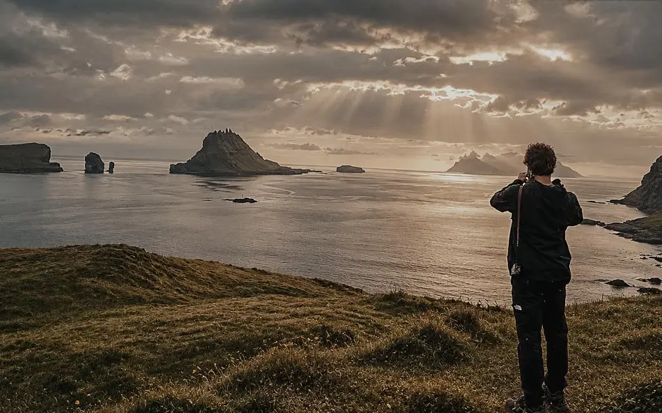 Faroe Islands road and remote landscape by James Nader